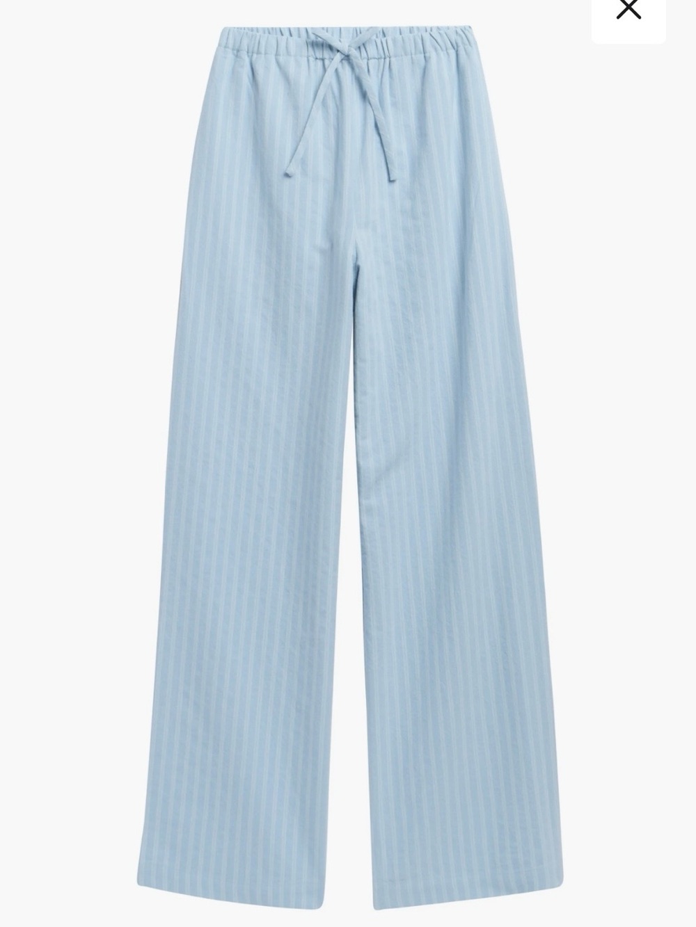 Treasure & Bond Girl’s Light Blue Wide-Leg Drawstring Pants